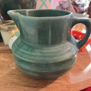 Vintage Moss Green McCoy Pottery Pitcher